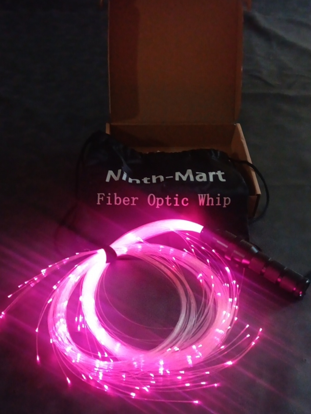 NIB Programable LED Fiber Optic Whip - Light-Up/Glow/Festival Party Accessory